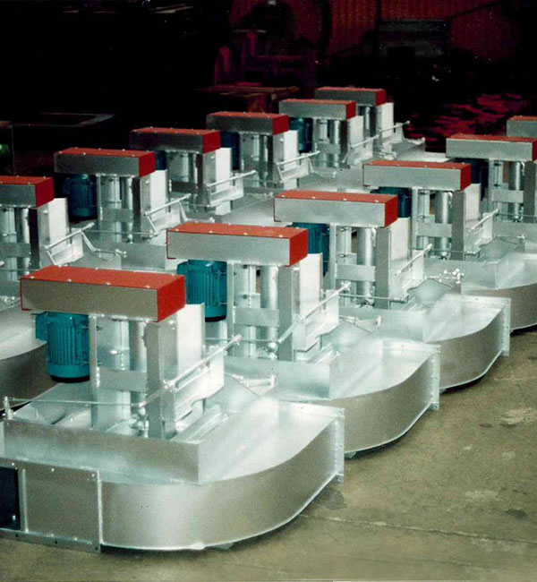 Ricircolatore a doppia uscita  con valvola di regolazione per essiccatoio ceramica