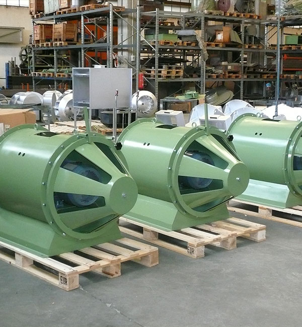 Air roof rising � Ventilatori assiali ad alta pressione con valvola di regolazione