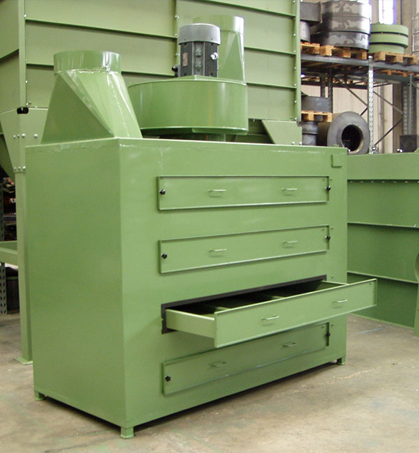 Filtro a carboni attivi di tipo a cassettoni estraibili